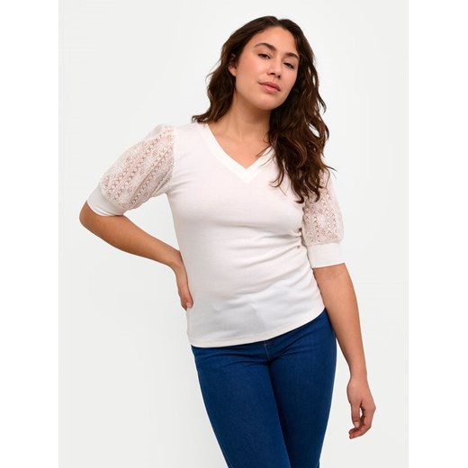Kaffe Bluzka Melana 10508459 Biały Slim Fit ze sklepu MODIVO w kategorii Bluzki damskie - zdjęcie 182614172