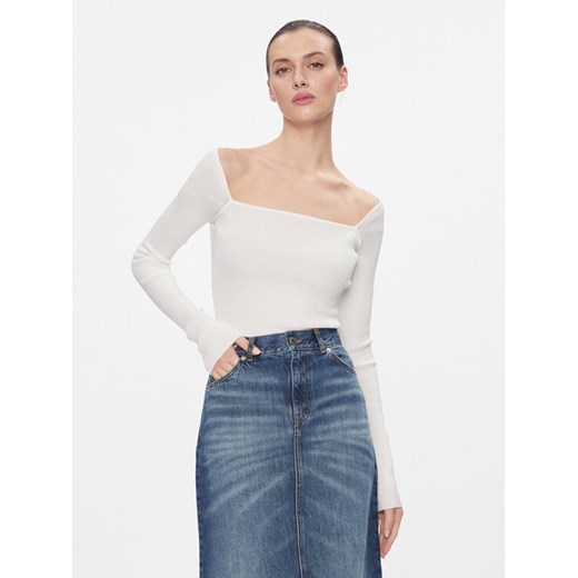 MAX&Co. Bluzka Tolone Biały Slim Fit ze sklepu MODIVO w kategorii Bluzki damskie - zdjęcie 182614280
