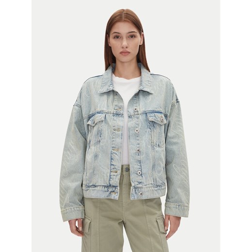 HUGO Kurtka jeansowa Lou_B 50534757 Niebieski Oversize ze sklepu MODIVO w kategorii Kurtki damskie - zdjęcie 182614294