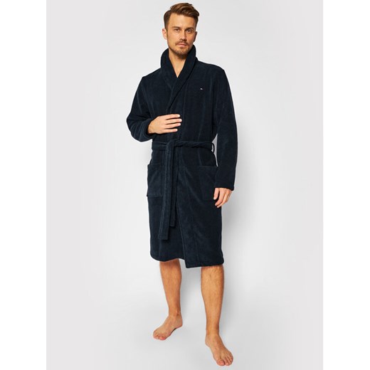 Tommy Hilfiger Szlafrok Icon Bathrobe 2S87905539 Granatowy ze sklepu MODIVO w kategorii Szlafroki męskie - zdjęcie 182614413
