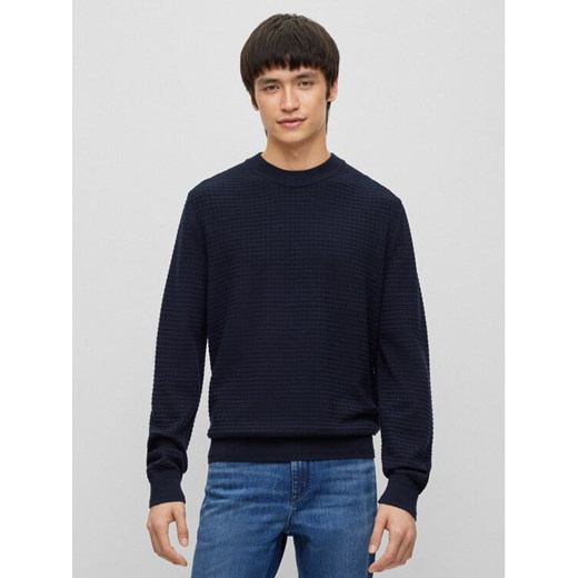 Hugo Sweter Stoppo 50492803 Granatowy Relaxed Fit XL MODIVO