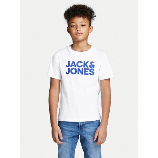 Jack&Jones Junior T-Shirt 12152730 Biały Regular Fit ze sklepu MODIVO w kategorii T-shirty chłopięce - zdjęcie 182614544