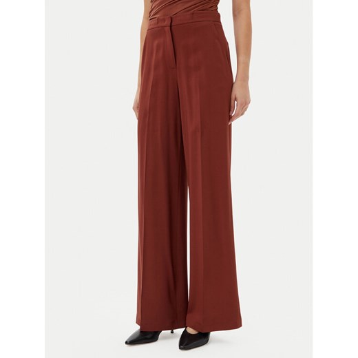 PINKO Spodnie materiałowe Pergamino 100331 A213 Brązowy Regular Fit ze sklepu MODIVO w kategorii Spodnie damskie - zdjęcie 182614550