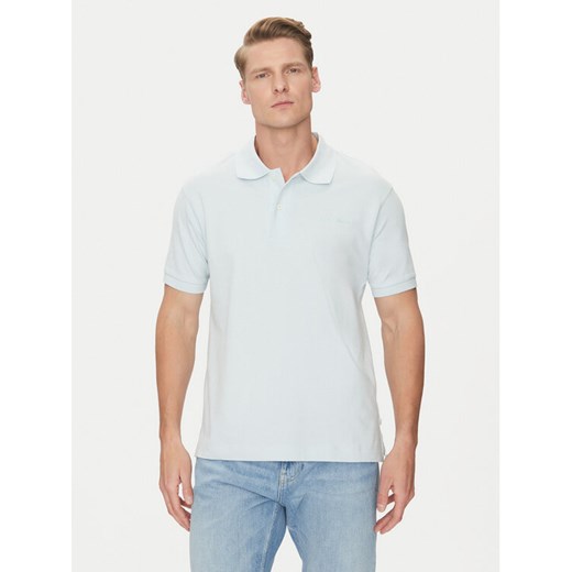Guess Jeans Polo M4BP29 KCJV1 Błękitny Regular Fit ze sklepu MODIVO w kategorii T-shirty męskie - zdjęcie 182614591