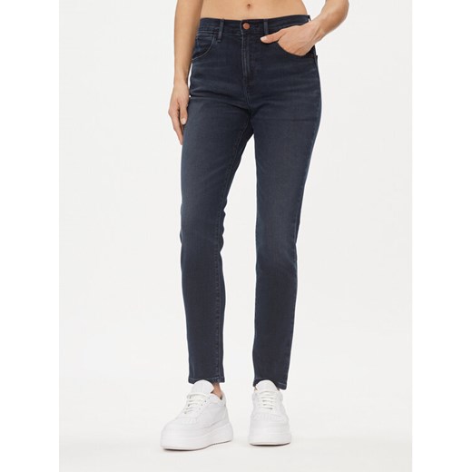 Wrangler Jeansy Kourt 112342857 Czarny Skinny Fit ze sklepu MODIVO w kategorii Jeansy damskie - zdjęcie 182614614