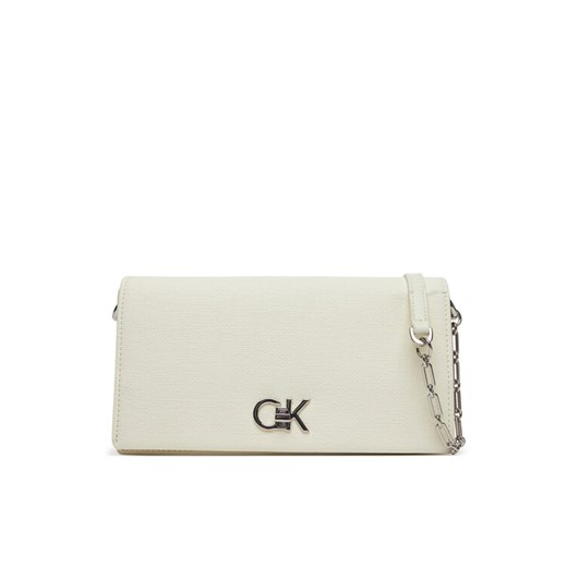 Calvin Klein Torebka Ck Mini Chain Bag_Tex K60K613180 Biały ze sklepu MODIVO w kategorii Kopertówki - zdjęcie 182614623