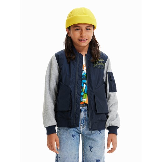 Desigual Kurtka bomber 23SBEW01 Granatowy Oversize ze sklepu MODIVO w kategorii Kurtki dziewczęce - zdjęcie 182614671