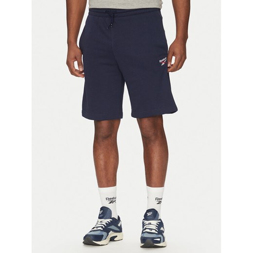Reebok Szorty sportowe 100217147 Granatowy Regular Fit ze sklepu MODIVO w kategorii Spodenki męskie - zdjęcie 182614820