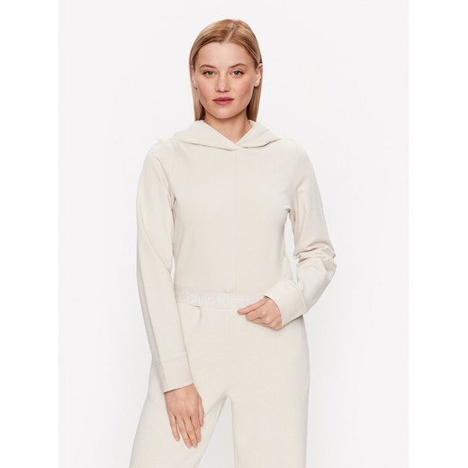 Calvin Klein Jeans Bluza J20J221413 Écru Regular Fit ze sklepu MODIVO w kategorii Bluzy damskie - zdjęcie 182614864
