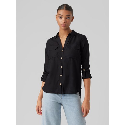 Vero Moda Koszula Bumpy 10275283 Czarny Regular Fit ze sklepu MODIVO w kategorii Koszule damskie - zdjęcie 182614870