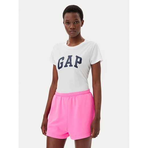 Gap T-Shirt 729555-12 Biały Regular Fit ze sklepu MODIVO w kategorii Bluzki damskie - zdjęcie 182614871