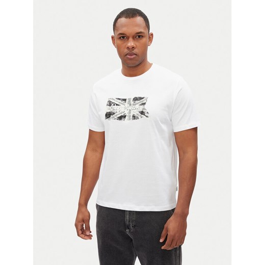 Pepe Jeans T-Shirt Flag PM509720 Biały Regular Fit ze sklepu MODIVO w kategorii T-shirty męskie - zdjęcie 182615044