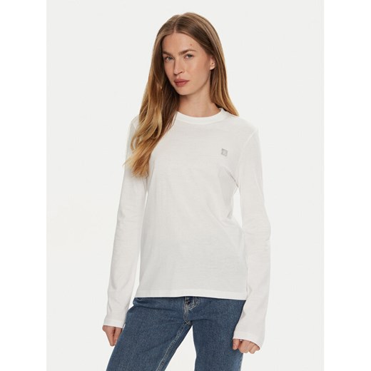 Calvin Klein Jeans Bluzka J20J224549 Biały Regular Fit ze sklepu MODIVO w kategorii Bluzki damskie - zdjęcie 182615052