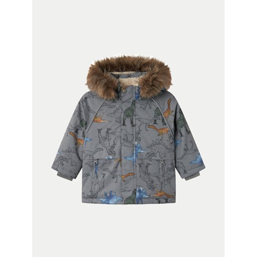 NAME IT Kurtka zimowa 13230589 Szary Regular Fit ze sklepu MODIVO w kategorii Kurtki chłopięce - zdjęcie 182615054