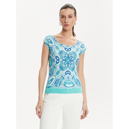 Luisa Spagnoli Bluzka Crotone 58243 Niebieski Regular Fit ze sklepu MODIVO w kategorii Bluzki damskie - zdjęcie 182615060
