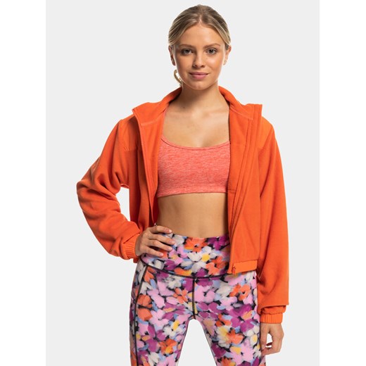 Roxy Polar Wow Zip Up Jkt Plfl ERJPF03141 Pomarańczowy Regular Fit ze sklepu MODIVO w kategorii Bluzy damskie - zdjęcie 182615063