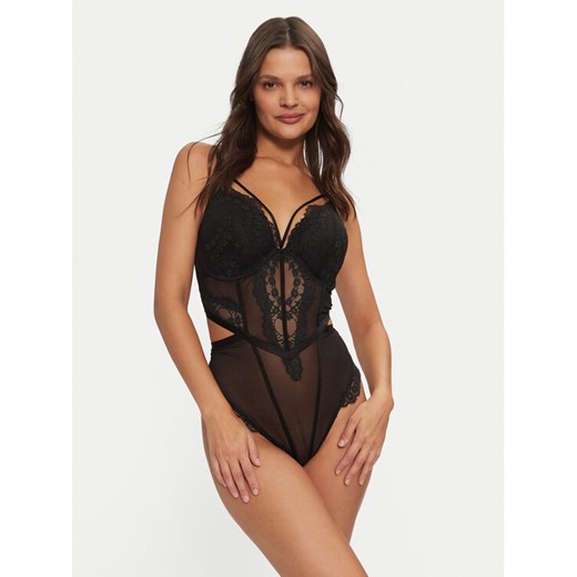 Hunkemöller Body Daisy 206242 Czarny ze sklepu MODIVO w kategorii Body damskie - zdjęcie 182615064