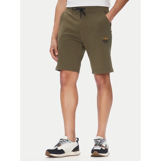 Aeronautica Militare Szorty sportowe 251BF017F459 Khaki Regular Fit ze sklepu MODIVO w kategorii Spodenki męskie - zdjęcie 182615071