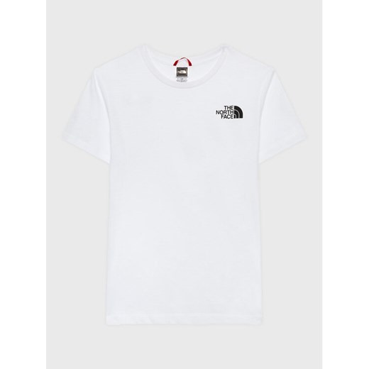 The North Face T-Shirt Simple Dome NF0A82EA Biały Regular Fit ze sklepu MODIVO w kategorii T-shirty chłopięce - zdjęcie 182615090