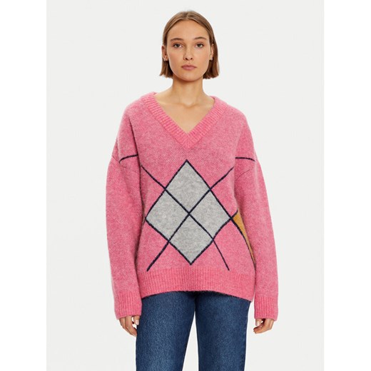 Mustang Sweter Dana 1015415 Różowy Oversize ze sklepu MODIVO w kategorii Swetry damskie - zdjęcie 182615142