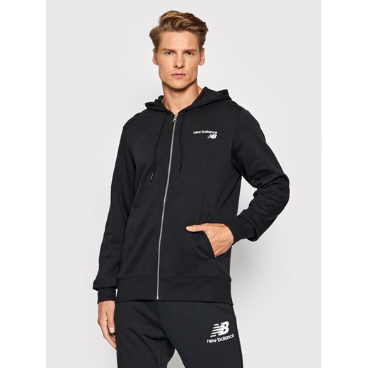 New Balance Bluza MJ03907 Czarny Athletic Fit ze sklepu MODIVO w kategorii Bluzy męskie - zdjęcie 182615183