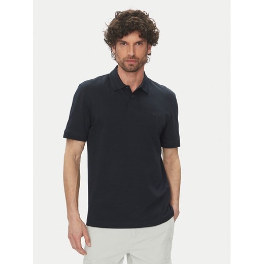 BOSS Polo Pe_Interlock 50520109 Granatowy Regular Fit ze sklepu MODIVO w kategorii T-shirty męskie - zdjęcie 182615250