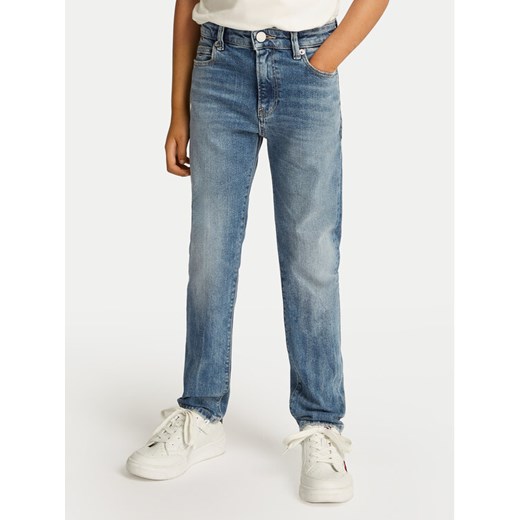 Tommy Hilfiger Jeansy Modern KB0KB09326 Niebieski Straight Fit ze sklepu MODIVO w kategorii Spodnie chłopięce - zdjęcie 182615422