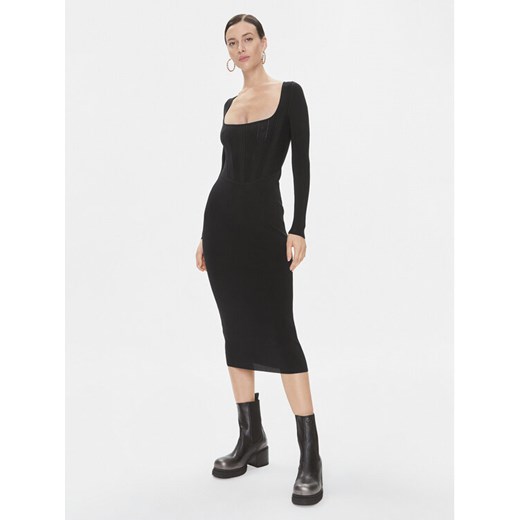 Pinko Sukienka dzianinowa Cavallo 101856 A16N Czarny Slim Fit ze sklepu MODIVO w kategorii Sukienki - zdjęcie 182615491