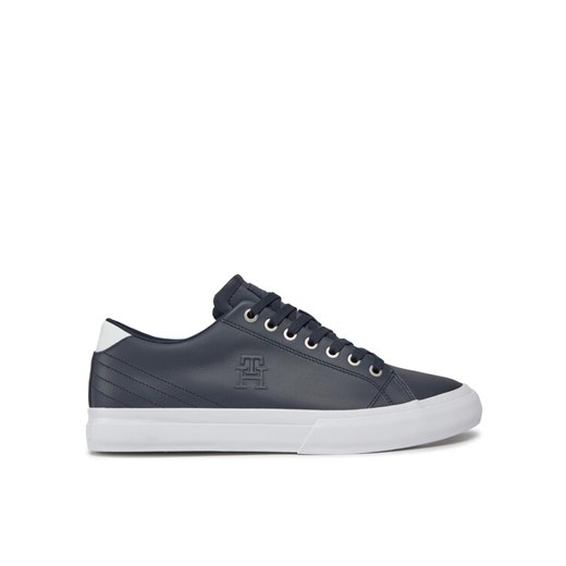 Tommy Hilfiger Sneakersy Th Hi Vulc Street Low Lth Ess FM0FM04896 Niebieski ze sklepu MODIVO w kategorii Trampki męskie - zdjęcie 182615511