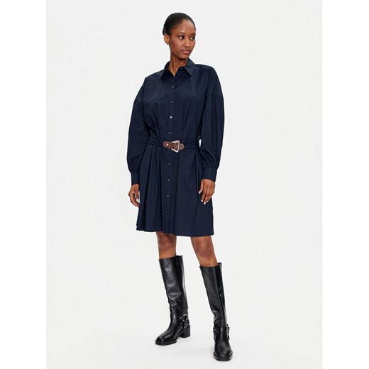 Lauren Ralph Lauren Sukienka koszulowa 250940280001 Granatowy Relaxed Fit ze sklepu MODIVO w kategorii Sukienki - zdjęcie 182615530