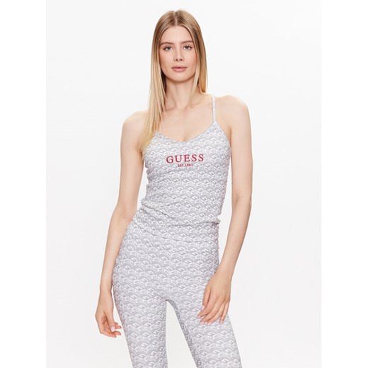 Guess Top V3YP14 MC03W Biały Slim Fit ze sklepu MODIVO w kategorii Bluzki damskie - zdjęcie 182615534