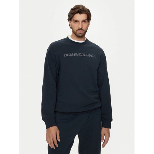 Armani Exchange Bluza 6DZMBA ZJADZ 1510 Granatowy Regular Fit ze sklepu MODIVO w kategorii Bluzy męskie - zdjęcie 182615550