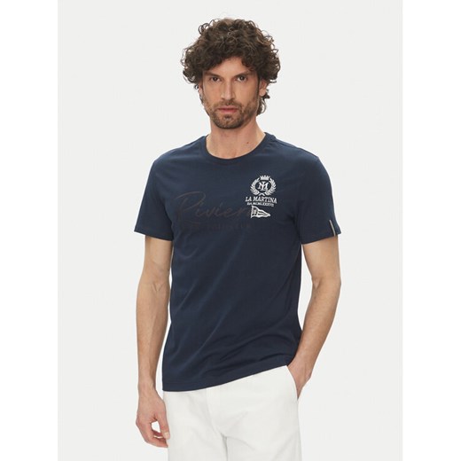 La Martina T-Shirt Algernon MAR300 JS206 Granatowy Regular Fit ze sklepu MODIVO w kategorii T-shirty męskie - zdjęcie 182615560