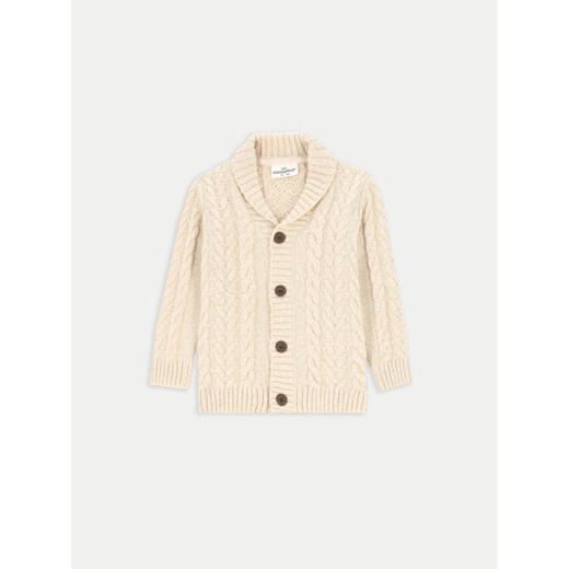 Coccodrillo Kardigan ZC4172201EBB Beżowy Regular Fit ze sklepu MODIVO w kategorii Bluzy i swetry - zdjęcie 182615563