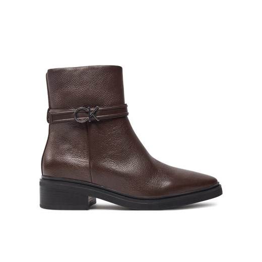Calvin Klein Botki HW0HW02183 Brązowy ze sklepu MODIVO w kategorii Botki - zdjęcie 182615661