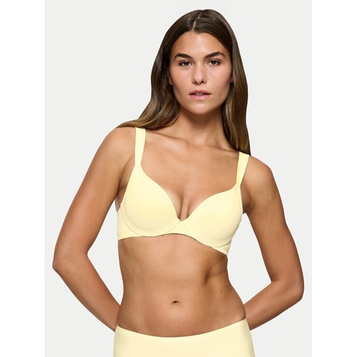 Triumph Biustonosz z fiszbiną Make-Up Illusion 10217848 Żółty ze sklepu MODIVO w kategorii Biustonosze - zdjęcie 182615704