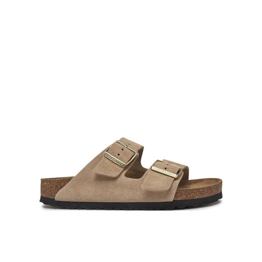 Birkenstock Klapki Arizona zamsz 1029260 Beżowy ze sklepu MODIVO w kategorii Klapki damskie - zdjęcie 182615802