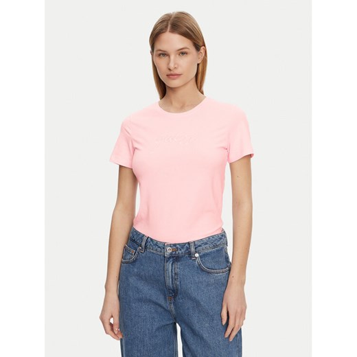 Guess T-Shirt O5GI02 KBBU1 Różowy Regular Fit ze sklepu MODIVO w kategorii Bluzki damskie - zdjęcie 182615803