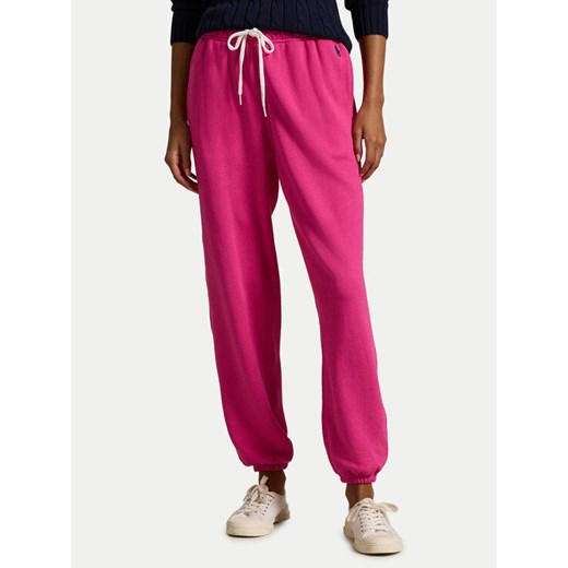 Polo Ralph Lauren Spodnie dresowe 211935585015 Różowy Regular Fit ze sklepu MODIVO w kategorii Spodnie damskie - zdjęcie 182615843
