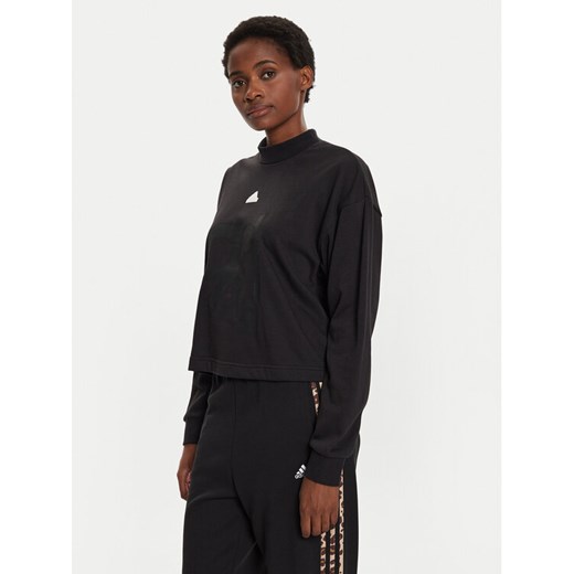 adidas Bluza French Terry Print IP2267 Czarny Loose Fit XS MODIVO