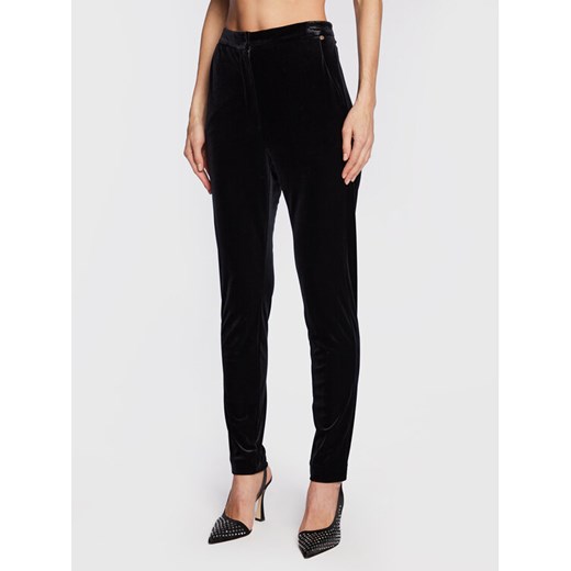Nissa Spodnie materiałowe P13495 Czarny Slim Fit ze sklepu MODIVO w kategorii Spodnie damskie - zdjęcie 182615971