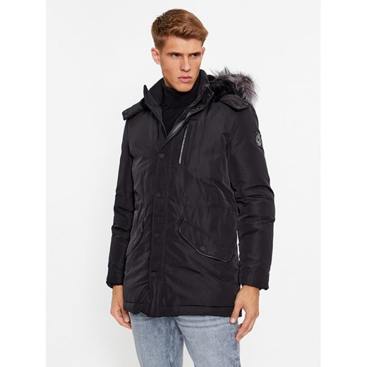 Guess Parka M3BL20 WFOW2 Czarny Regular Fit ze sklepu MODIVO w kategorii Parki męskie - zdjęcie 182616060