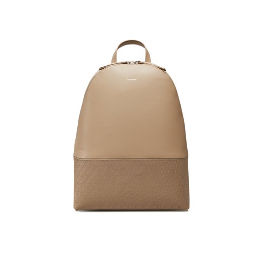 Calvin Klein Plecak Ck Mixmedia Backpack_Mono K60K613184 Beżowy ze sklepu MODIVO w kategorii Plecaki - zdjęcie 182616083