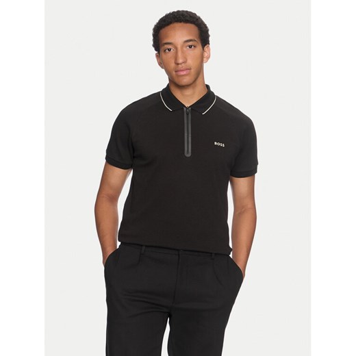 Boss Polo Philix 50519760 Czarny Regular Fit ze sklepu MODIVO w kategorii T-shirty męskie - zdjęcie 182616092