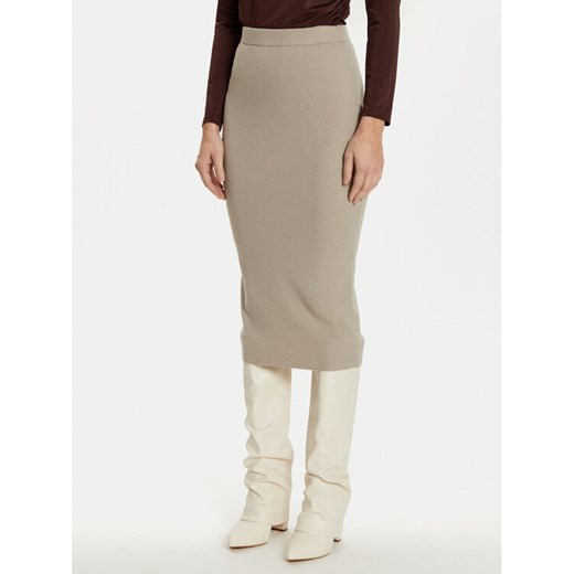 Vero Moda Spódnica ołówkowa Fantastic 10320638 Szary Slim Fit ze sklepu MODIVO w kategorii Spódnice - zdjęcie 182616132