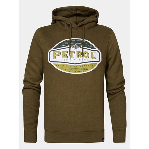 Petrol Industries Bluza M-3030-SWH235 Zielony Regular Fit ze sklepu MODIVO w kategorii Bluzy męskie - zdjęcie 182616133