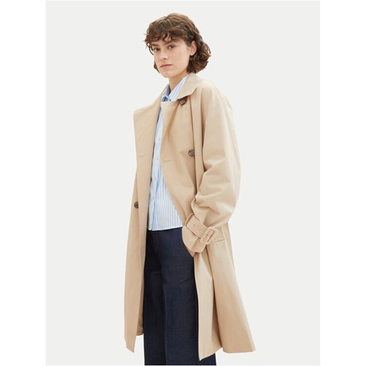 Tom Tailor Trencz 1040488 Beżowy Loose Fit ze sklepu MODIVO w kategorii Płaszcze damskie - zdjęcie 182616163