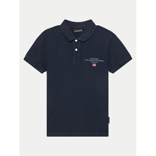 Napapijri Polo Elbas 5 NP0A4G4N1761 S Granatowy Regular Fit ze sklepu MODIVO w kategorii T-shirty chłopięce - zdjęcie 182616164