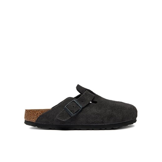 Birkenstock Klapki Boston zamsz 1028552 Szary ze sklepu MODIVO w kategorii Klapki damskie - zdjęcie 182616184