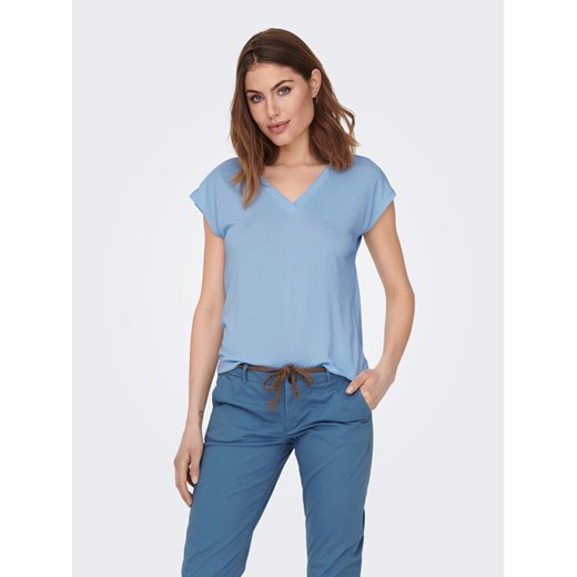 ONLY T-Shirt Free 15287041 Błękitny Regular Fit ze sklepu MODIVO w kategorii Bluzki damskie - zdjęcie 182616191
